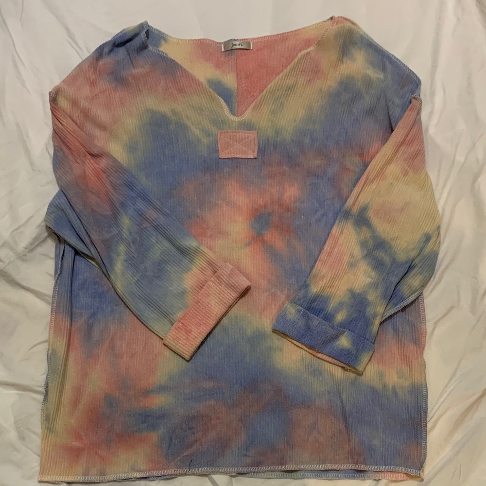 JODIFL Tie-Dye Sweater - Blue, Pink, Yellow